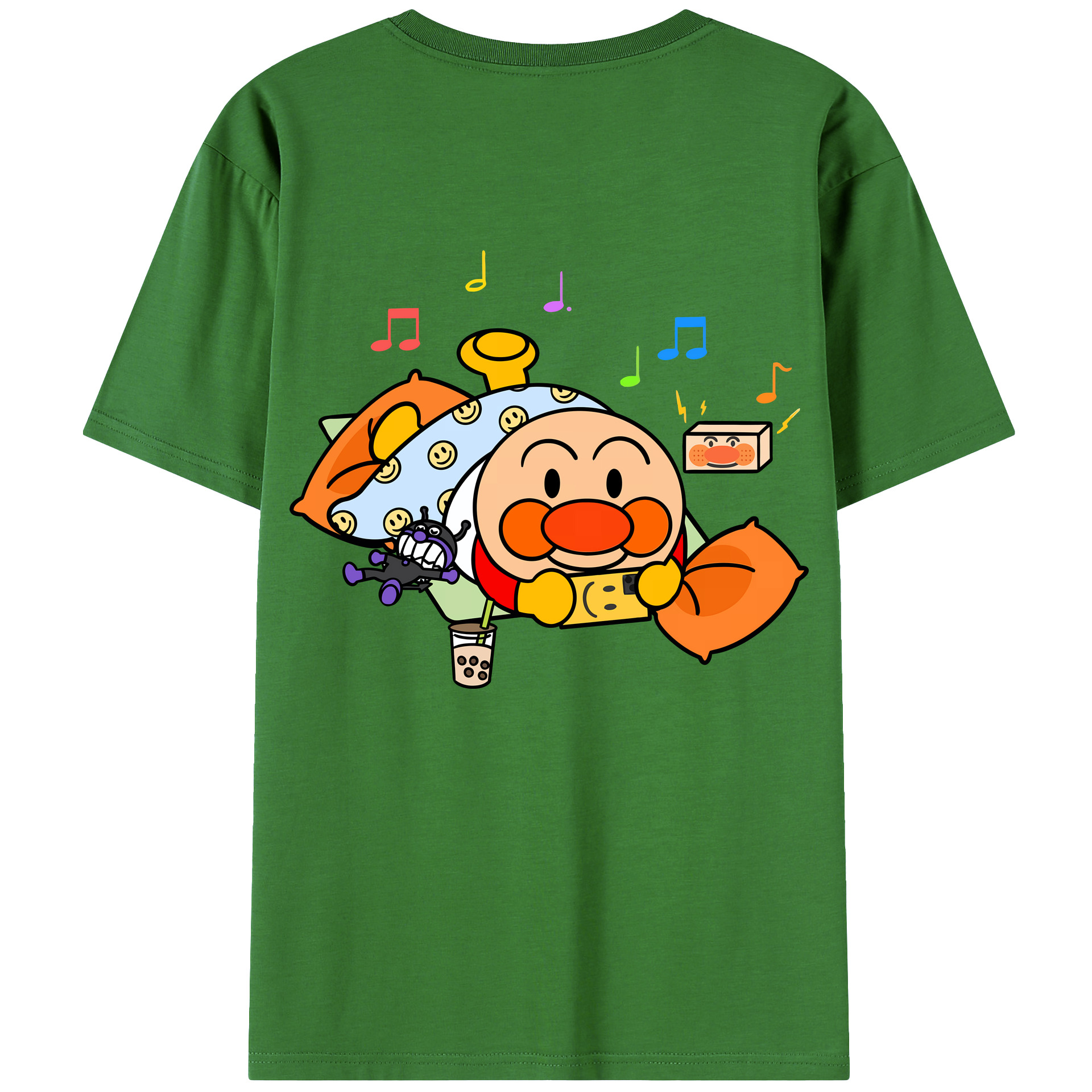 （画像用） アンパンマン Anpanman レディース半袖Tシャツ(バックプリント)